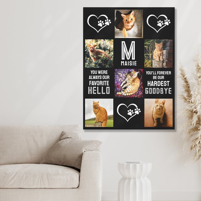 Foto-Collage zur Katzen-Erinnerung Leinwanddruck (Von Creator hochgeladen)