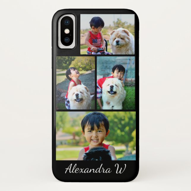 Foto-Collagen-personalisierter Name der Case-Mate iPhone Hülle (Rückseite)