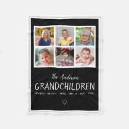 Foto-Collagen-personalisiertes Schwarzes der Fleecedecke