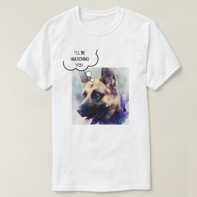Foto-Comic-Blase Ich werde Ihnen GSD beobachten T-Shirt (Design vorne)