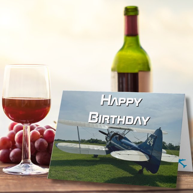Foto, Cooler Luftfahrt Pilot Geburtstag Karte (Von Creator hochgeladen)