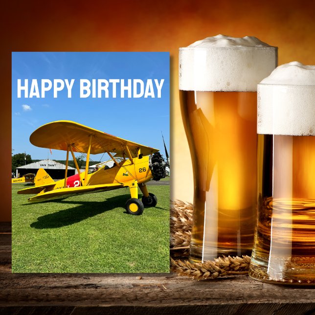 Foto, Cooler Luftfahrt Pilot Geburtstag Karte (Von Creator hochgeladen)