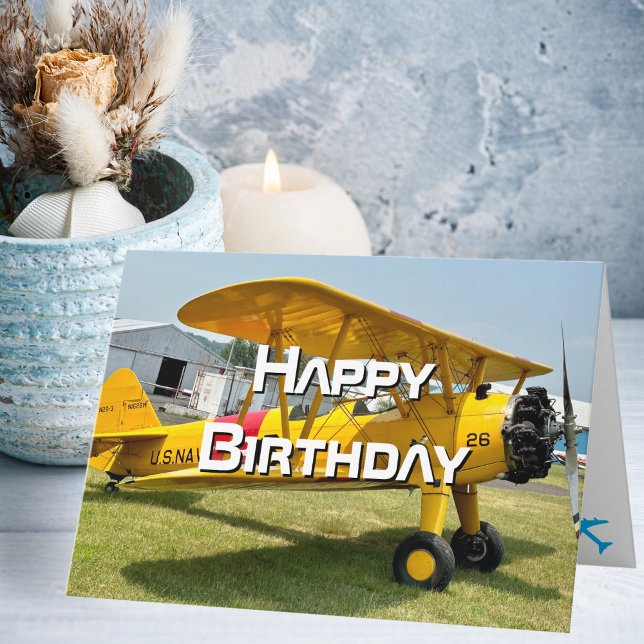 Foto, Cooler Luftfahrt-Pilot Geburtstag Karte (Von Creator hochgeladen)