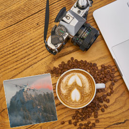 Foto, Cooler Spaß in der Luftfahrt Glasuntersetzer