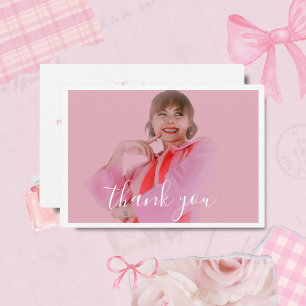Foto Coquette Ribbon Bow Danke Karte