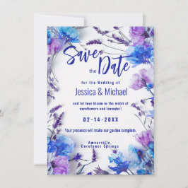 Foto Cornblumen und Lavendel Elegance Save The Date