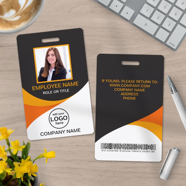Foto Corporate Employee Barcode Orange Yellow Ausweis (Von Creator hochgeladen)