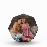 Foto Couple Heart Just Liebe Script<br><div class="desc">Mit dem modernen Herzensskript "Just Liebe" bietet Design Ihr bestes Foto. Ideale Geschenkidee für Neuvermählte,  Hauswärmung,  Jubiläum und vieles mehr.</div>