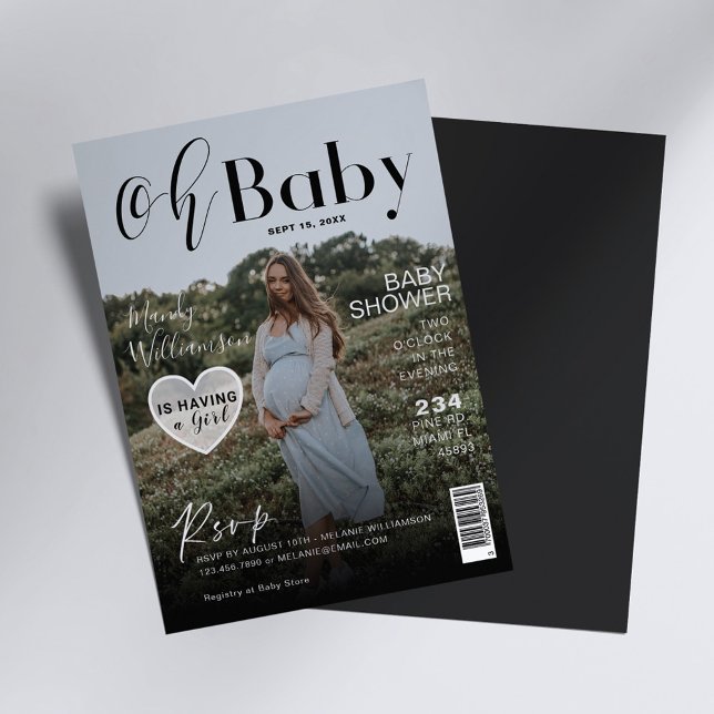 Foto Cover des Babyduschmagazins Es ist ein Mädche Einladung (Von Creator hochgeladen)