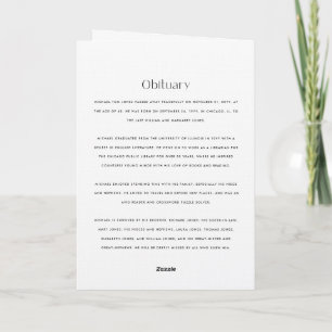 Foto-Cover gefaltetes Gedenkprogramm Karte