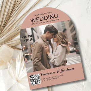 Foto Cover Magazin QR Code Hochzeit Einladung