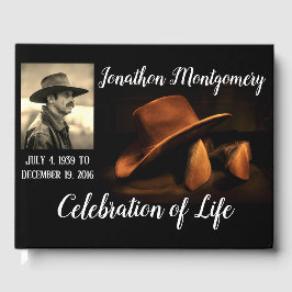 Foto, Cowboyhut und Boots Feier des Lebens Gästebuch