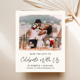 Foto Cream Wedding Empfang Save the Date
