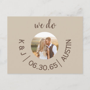 Foto Cream Wir Machen Hochzeit Save the Date Postkarte