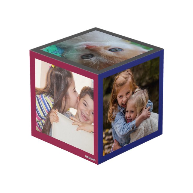 Foto Cube - HAMbWG - mit farbigen Rahmen (Vorderseite Schrägansicht)