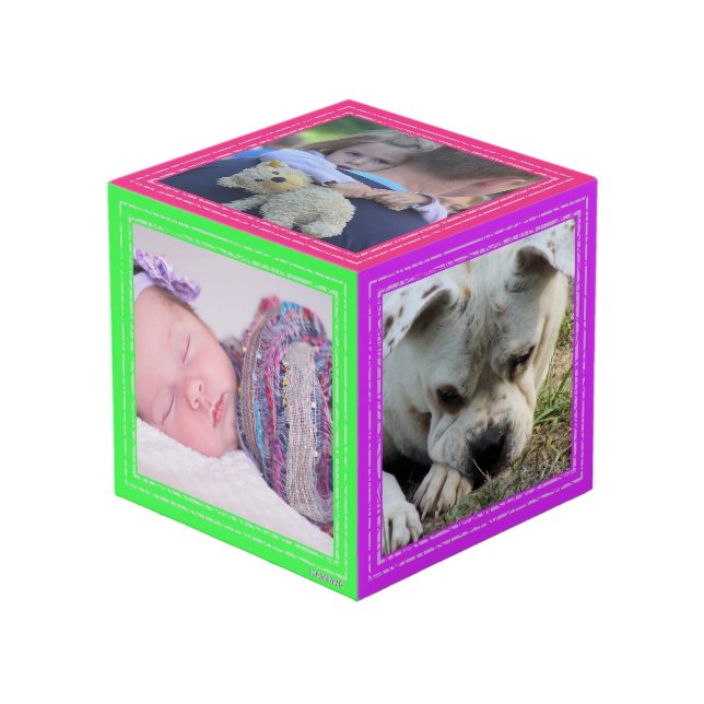 Foto Cube - Helle Farbrahmen - HAMbWG Würfel (Vorderseite Schrägansicht)