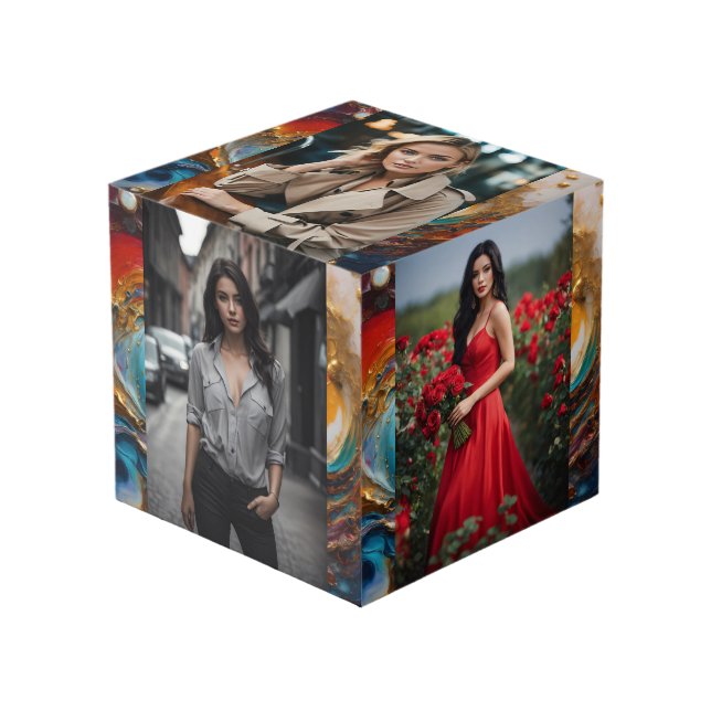 Foto Cube Würfel (Vorderseite Schrägansicht)
