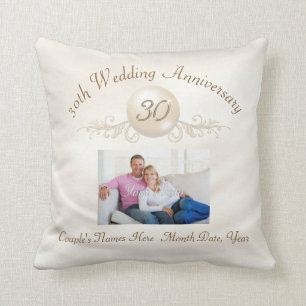 Foto Custom, 30th Wedding Anniversary Presents Kissen