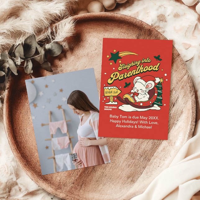 Foto Custom Christmas Pregnancy Ankündigung (Von Creator hochgeladen)