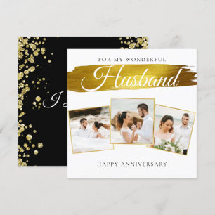 Foto Custom Husband Wedding Anniversary Card Dankeskarte