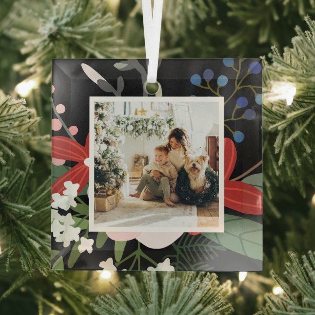 Foto Custom Personalisiert Weihnachten Ornament Aus Glas (Insitu)