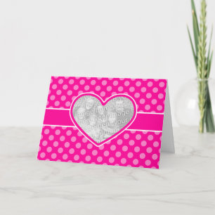 Foto Cutout Heart Valentine's Day Template Card Feiertagskarte