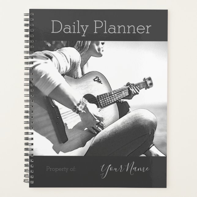Foto Daily Planner Female Guitar Player HAMbWG Planer (Vorderseite)