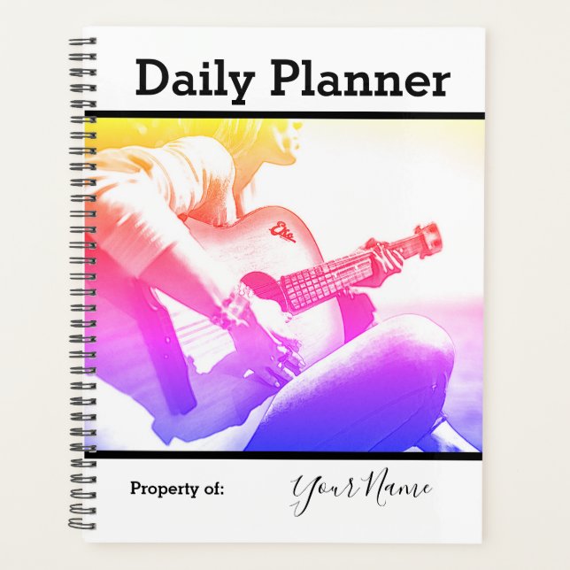 Foto Daily Planner Female Guitar Player HAMbWG Planer (Vorderseite)