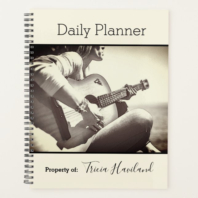 Foto Daily Planner Female Guitar Player HAMbWG Planer (Vorderseite)