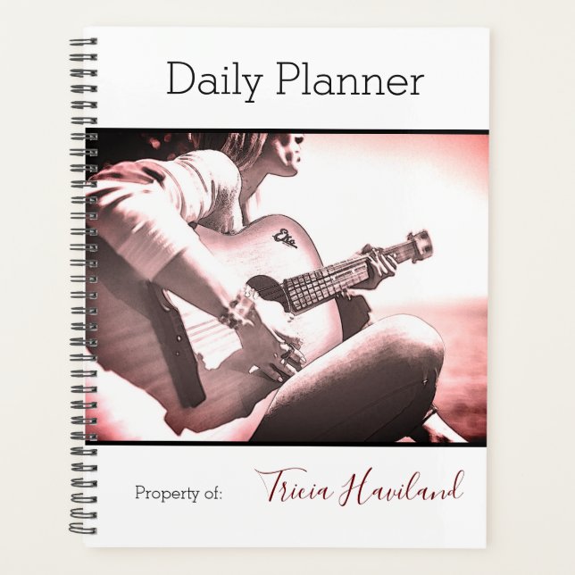 Foto Daily Planner Female Guitar Player HAMbWG Planer (Vorderseite)