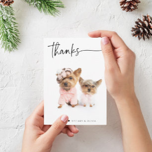 FOTO DANK IHNEN moderne, einfache Schrift Dankeskarte