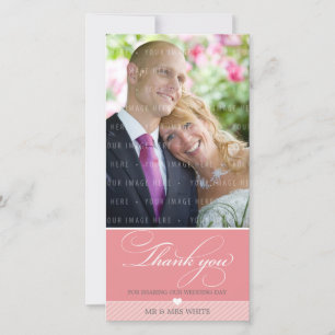 FOTO DANK IHNEN schöne Schrift Korallen Dankeskarte