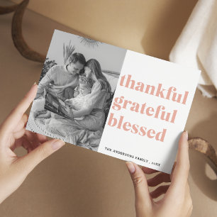 Foto   Dankbar, gesegnet Postkarte