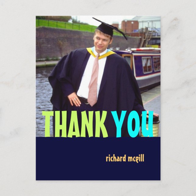 Foto Danke Postkarten, DIY Farben+Schriftart Postkarte (Vorderseite)