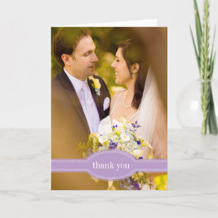 Foto Dankeschön Karte für Hochzeit, Lavendel