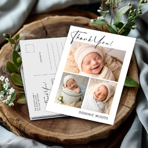 Foto-Dankeschön-Postkarte für neugeborenen Babyjun Postkarte