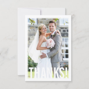 FOTO DANKS moderne kühle Hochzeit einfach Dankeskarte