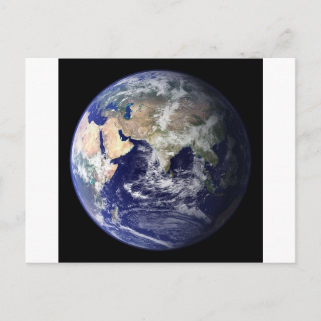Foto de la Terre - Hémisphère Est Postkarte (Vorderseite)