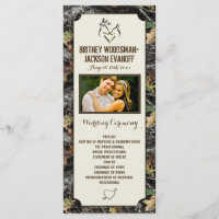 Foto Deer Hearts Jagen Camouflage Hochzeitsprogram