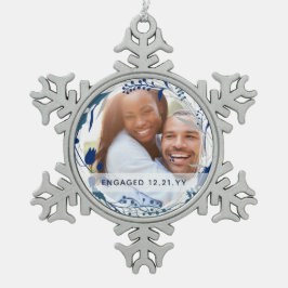 FOTO Dekoration 1. Weihnachtsfeiertag Verheiratet  Schneeflocken Zinn-Ornament