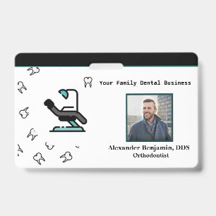 Foto Dentist Logo-Bar Name Abzeichen Ausweis