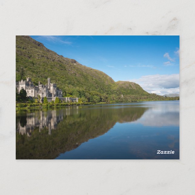 Foto der Abtei Kylemore in Connemara, Irland Postkarte (Rückseite)