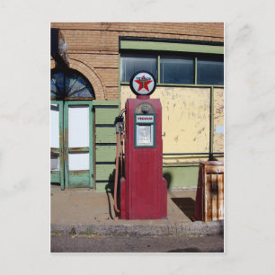 Foto der alten Gaspumpe Postkarte