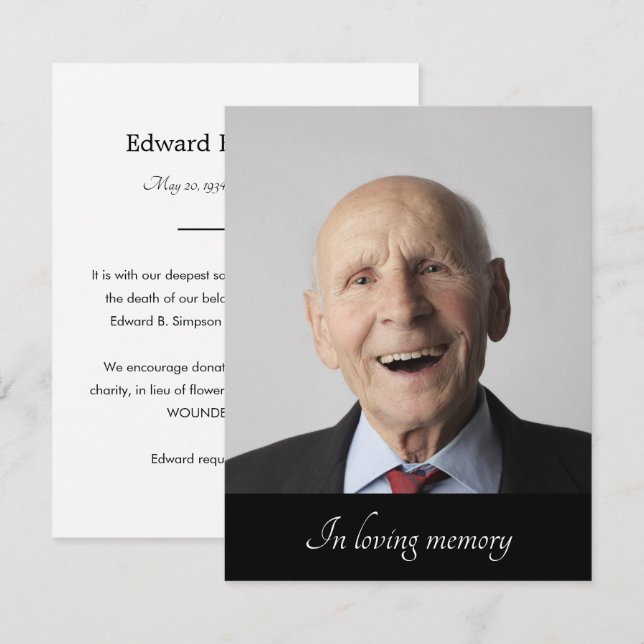 Foto der Ankündigung von Angehörigen der schwarzen (Vorne/Hinten)