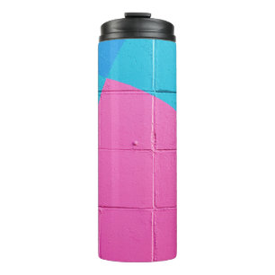 Foto der aquamarinen und rosa Mauer Thermosbecher