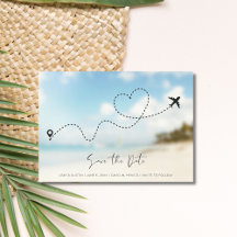 Foto der Beach Hochzeit in Urlaubsort Save the Dat