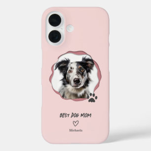 Foto der besten Hundemutter in Rosa iPhone 16 Hülle