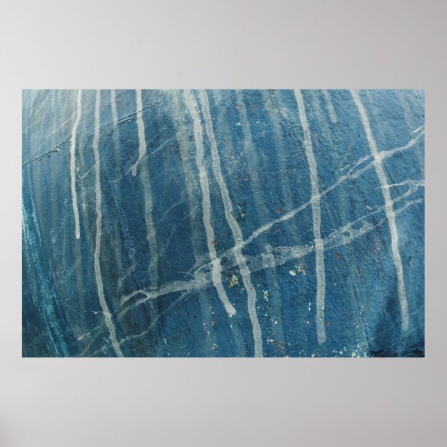 Foto der blauen Wandfarbe Poster (Vorne)
