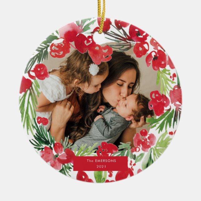 Foto der Blume Keramik Ornament (Vorne)