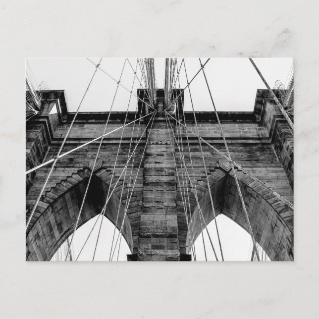 Foto der Brooklyn Bridge in NYC Postkarte (Vorderseite)